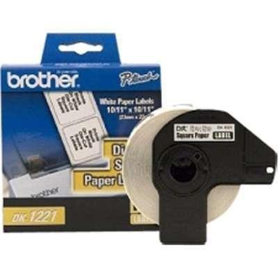 Brother DK1221 0.9" square (23mm square) Square Paper Labels (1,000 Labels)