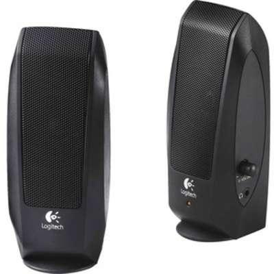 Logitech OEM S-120 2-Pc Speaker System Black with Integrated Power & Volume Control