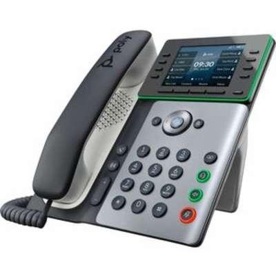 Open Box:HP Poly Edge E350 IP Phone and PoE-enabled with Power Supply-US