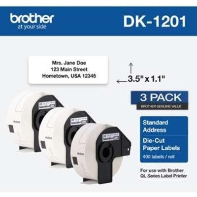 Brother DK12013PK 3-pack Address Label for QL Label Printers