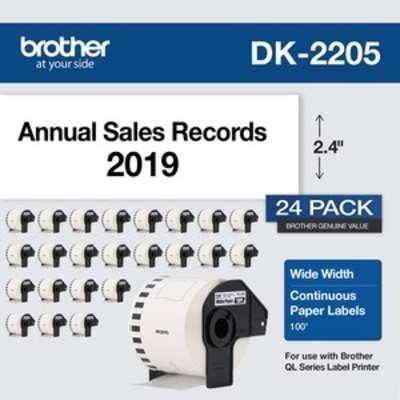 Brother DK220524PK Continuous-24-pack for QL Label Printers