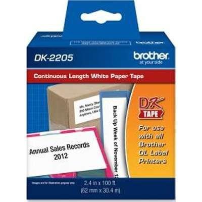 Brother DK2205 Tape - White Paper and Access. - 100'