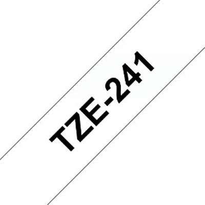 Brother TZE2412PK Label Tape - Black On White 18 MM- 2 / Pack