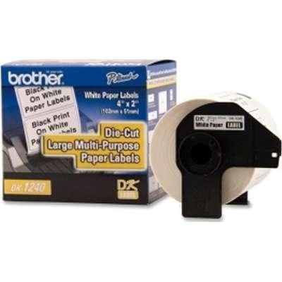 Brother DK1240 Large Multi-Purpose White Paper Labels 1.9" x 4" (600 Labels)